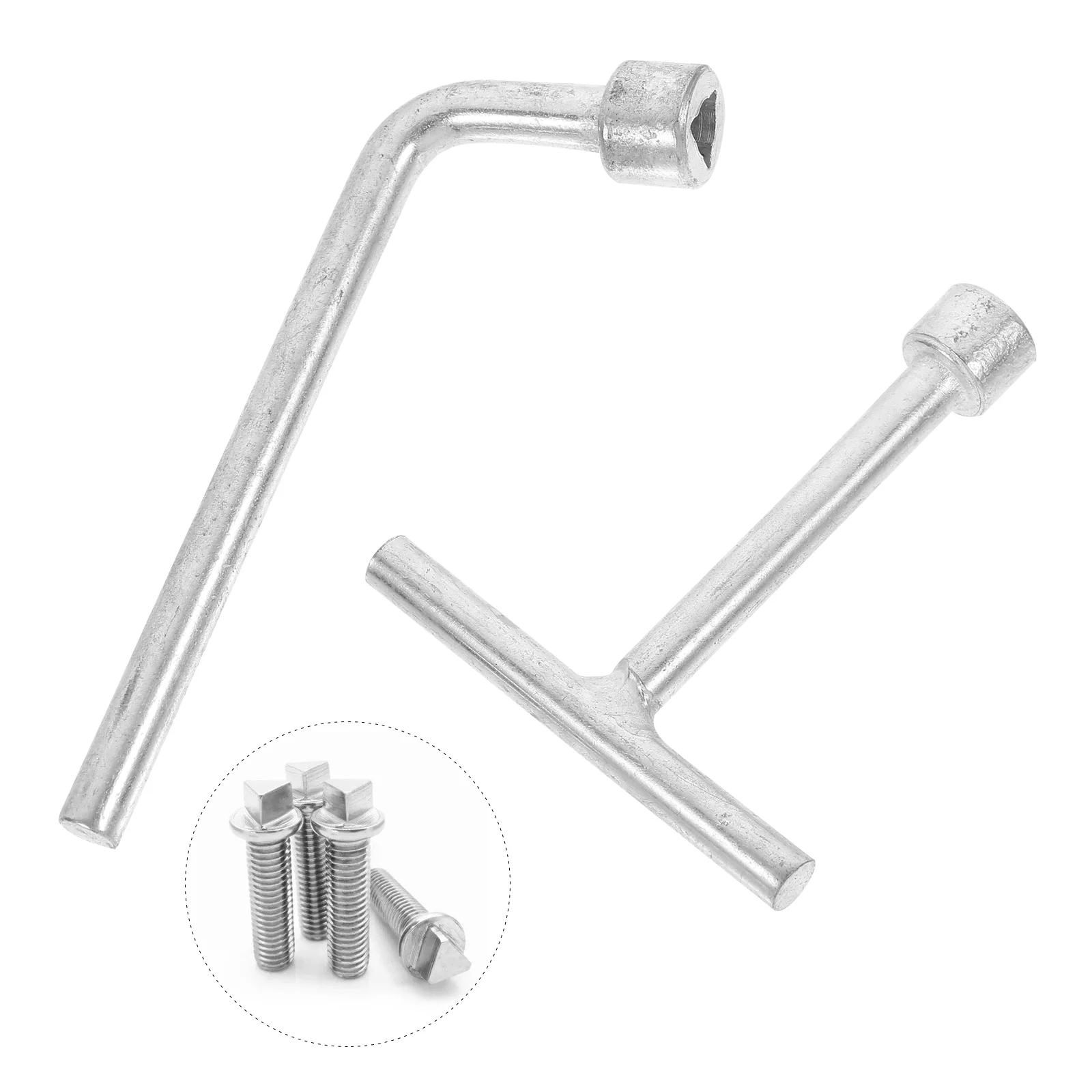 2 Pcs Triangular Head Bolt Street Lamp Screw Wrench Anti-theft Triangle Spanners