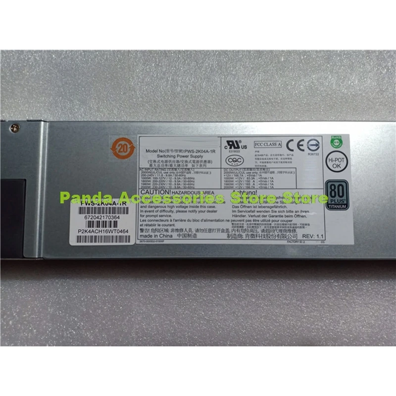 Imagem -04 - Original para Supermicro Power Module Servidor Redundante Fonte de Alimentação Alta Qualidade Totalmente Testado Navio Rápido Pws2k04a1r 2000w