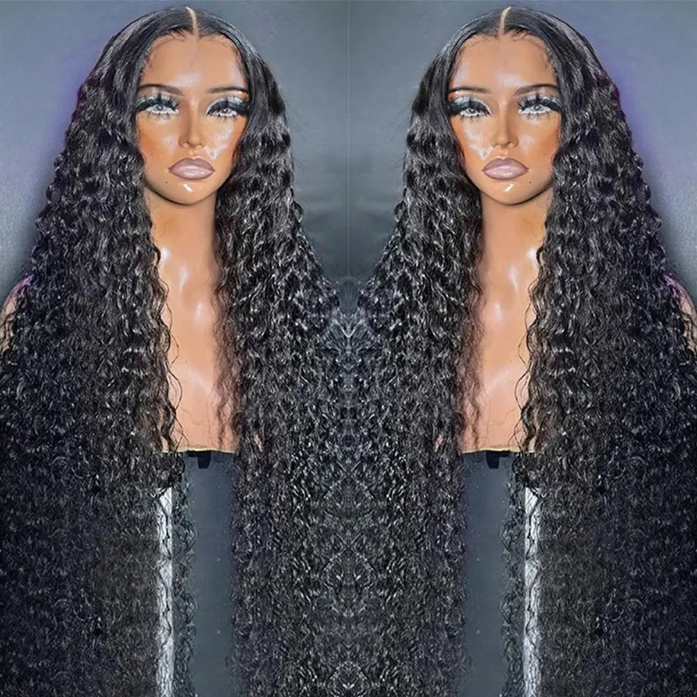 

Glueless 4x4 Ready to Wear Deep Wave Lace Clousure Wig Human Hair Pre Plucked 6x4 Curly Brazilian Glueless Wigs Pre Cut No Glue