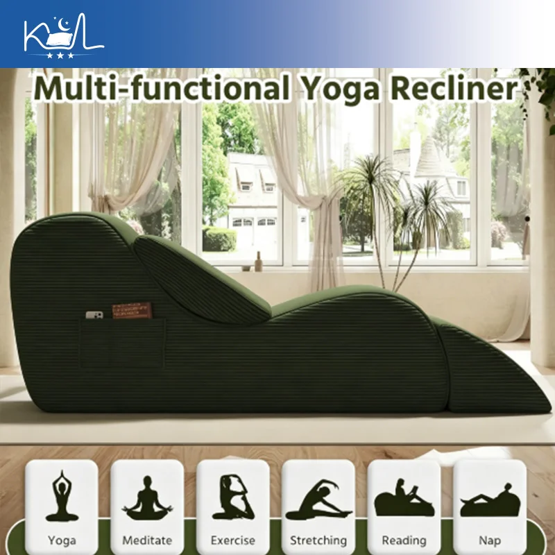 Vacuum Compressed Yoga Posture Corrector Floor Sofa, Back Stretcher Opening Relax Lounge Chair for Adults, Home Exercise Cushion