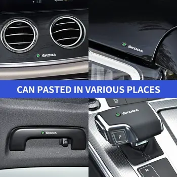 3D kovové samolepky na interiér auta Odznaky Auto Styling Obtisky pro Škoda Octavia MK2 MK3 2 3 A7 Fabia Karoq Kodiaq 8 nejlepší prodej příslušenství pro Škoda Kodiaq - №1