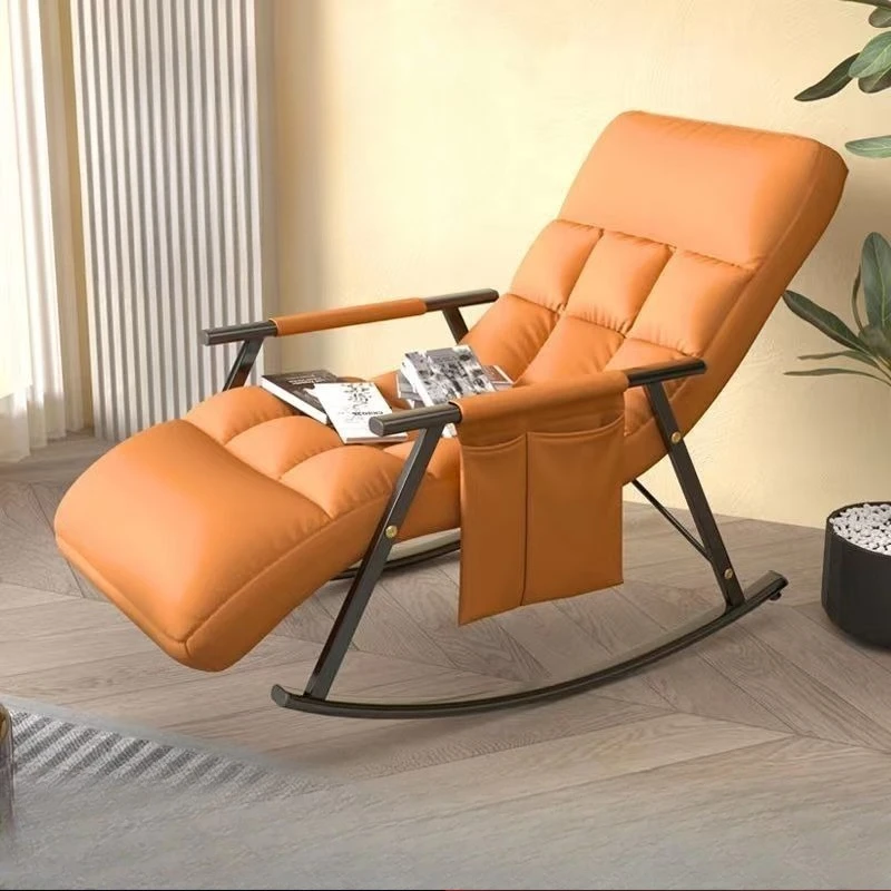 Portable Rocking Recliner Lounge Chair Relaxing Armchair Cozy Lazy Sofa Nap Living Room Bedroom Balcony Patio Zero Gravity Chair