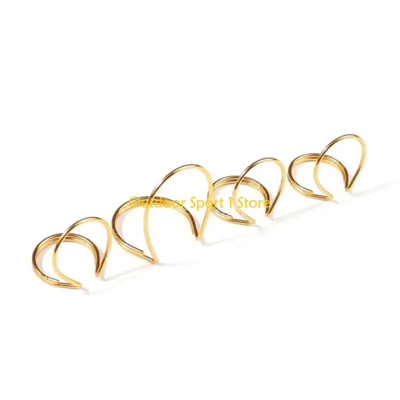 A0KA 4Pcs Butterfly Guitar Finger Picks Finger Guitar Plectrum Metal Thumb Picks - Image 3