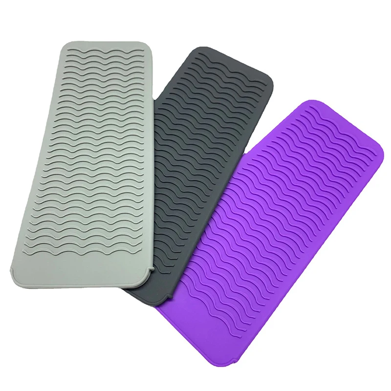 Silicone Hair Curling Wand Cover Hair Straightener Storage Bag Hairdressing Curling Iron Insulation Mat Heat Resistant Pouch