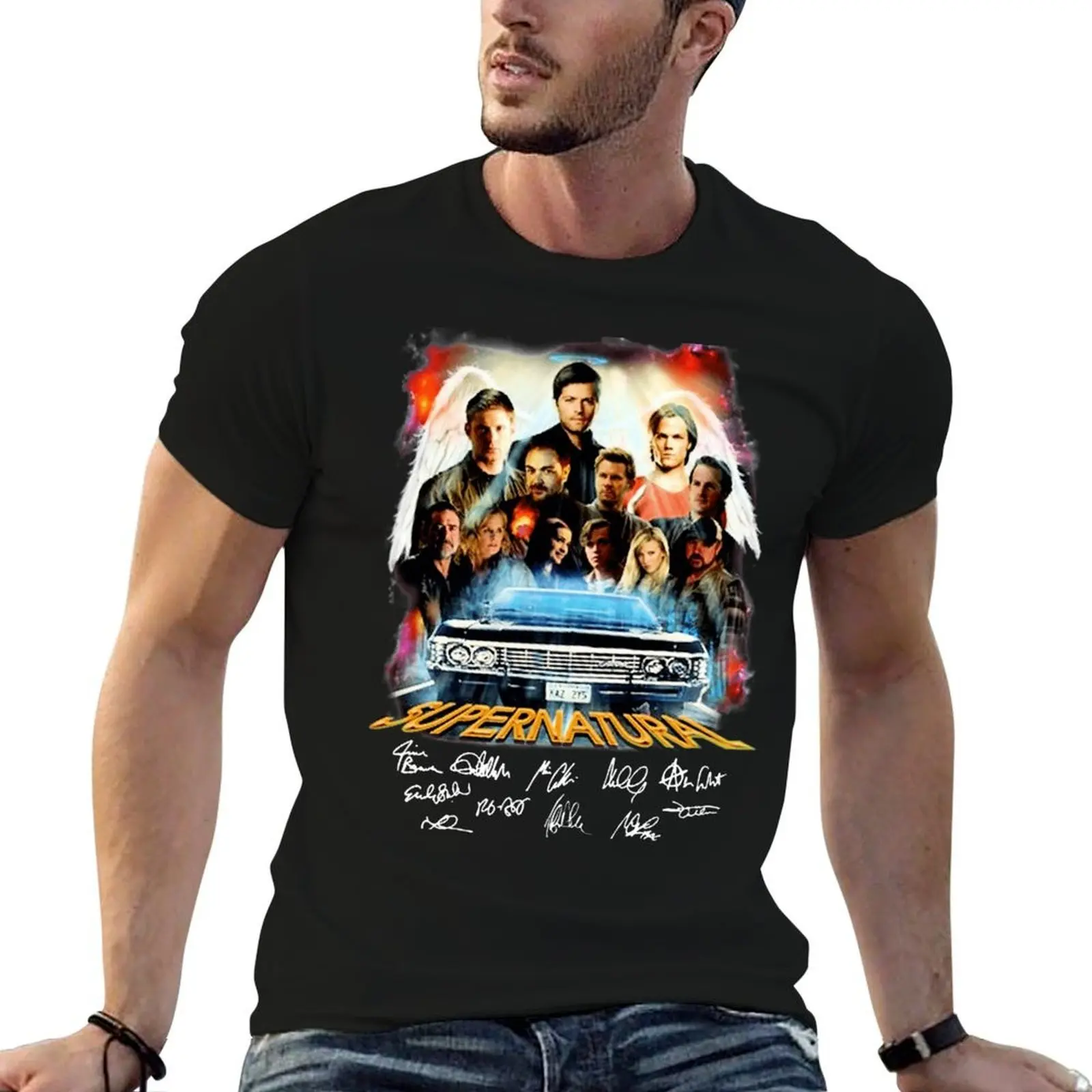 

Supernatural Characters T-Shirt man t shirt cotton high quality t shirts cotton 100% T-Shirt
