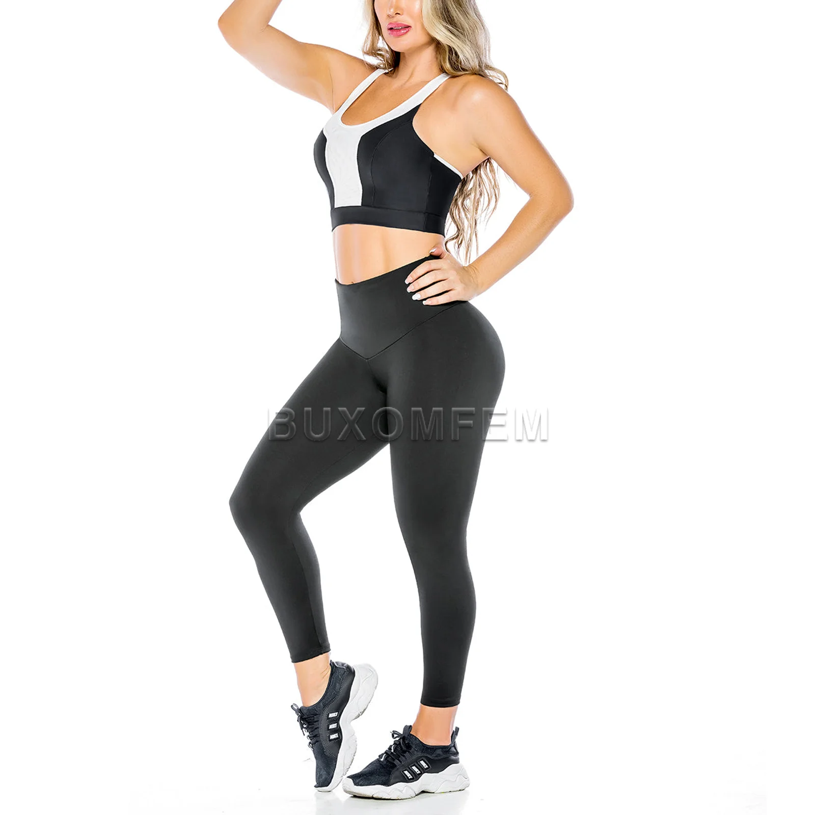 การสร้างแบบจําลองของผู้หญิงBreathable SLIM FITกางเกงรูปแน่นยืดBUTT Lifterกางเกงขายาวเอวสูงกางเกงโยคะไม่มีรอยต่อ 2025