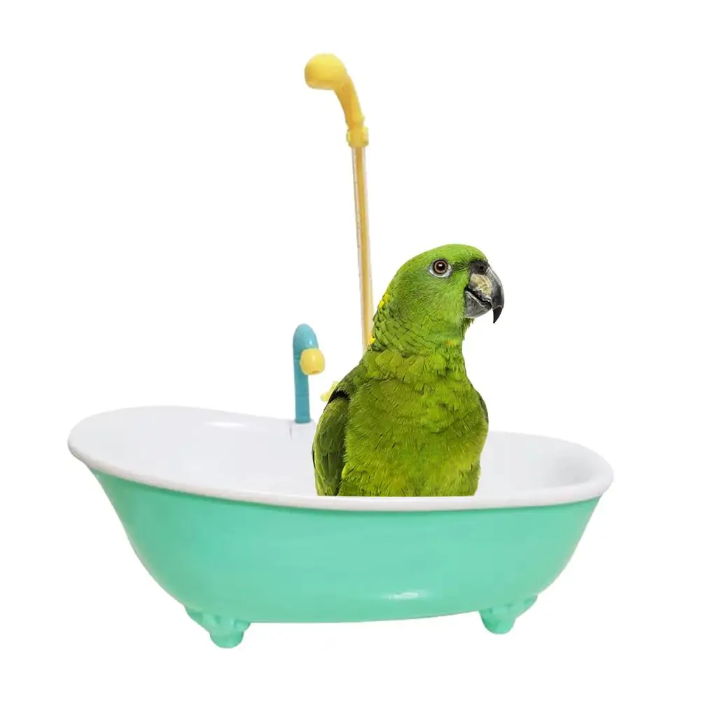 Parrot Automatic Bathtub Bird Bath Tub Bird Parrot Shower Birdbath Shower Bowl Fountain Parrot Bathing Tub Feeder Accessori F9R2