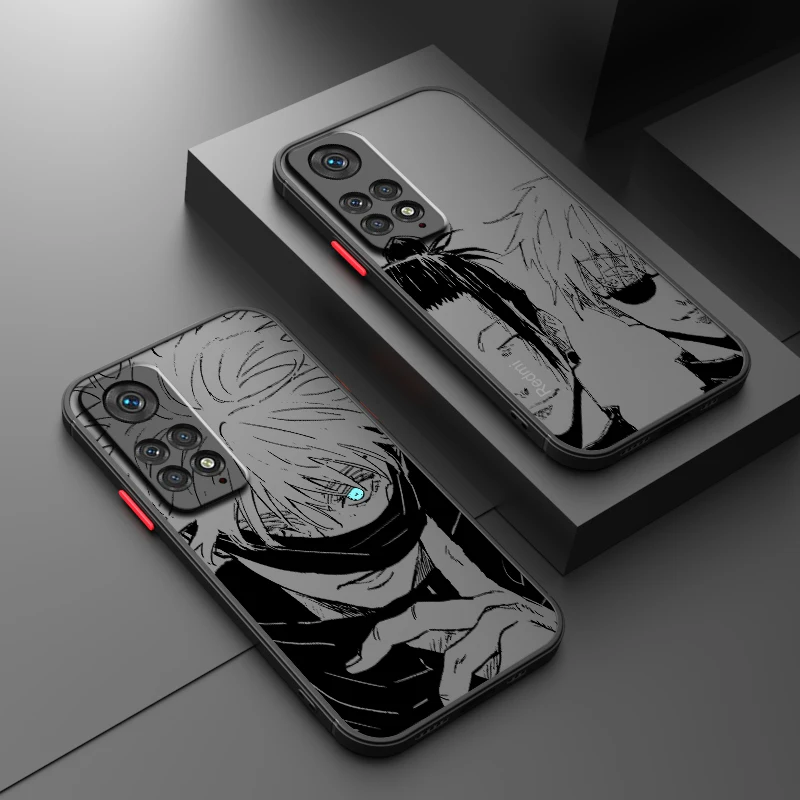 Anime Gojo Awakens Fashion Frosted Translucent For Redmi Note 13 12 12S 12T 11 11T 11E 10 10S 9 Pro Plus 5G Funda Phone Case