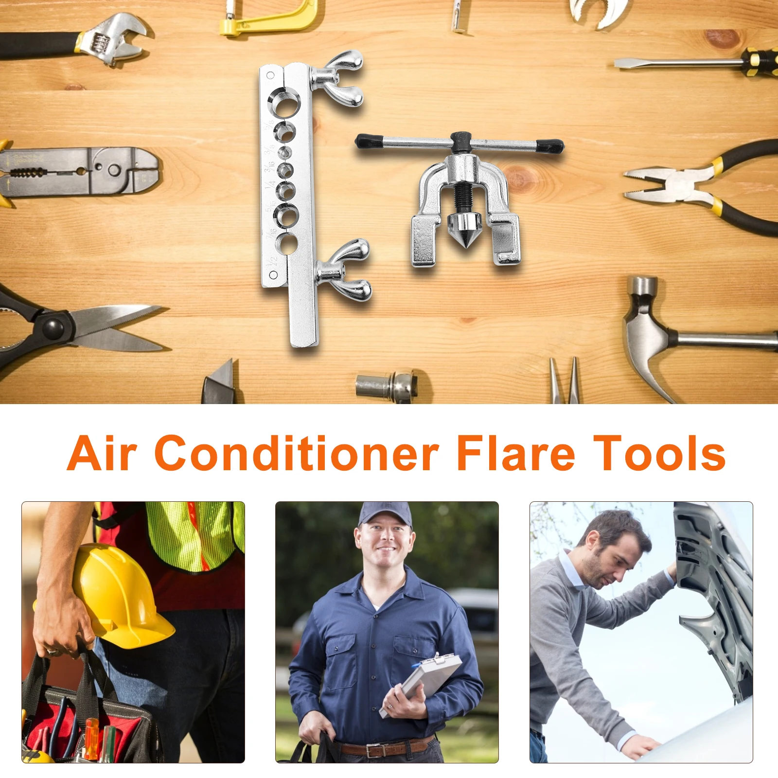 

1 pc Copper Tube Expander Kit For Ac Flaring Tool Set Conditioner Repair Service Portable Storage Box