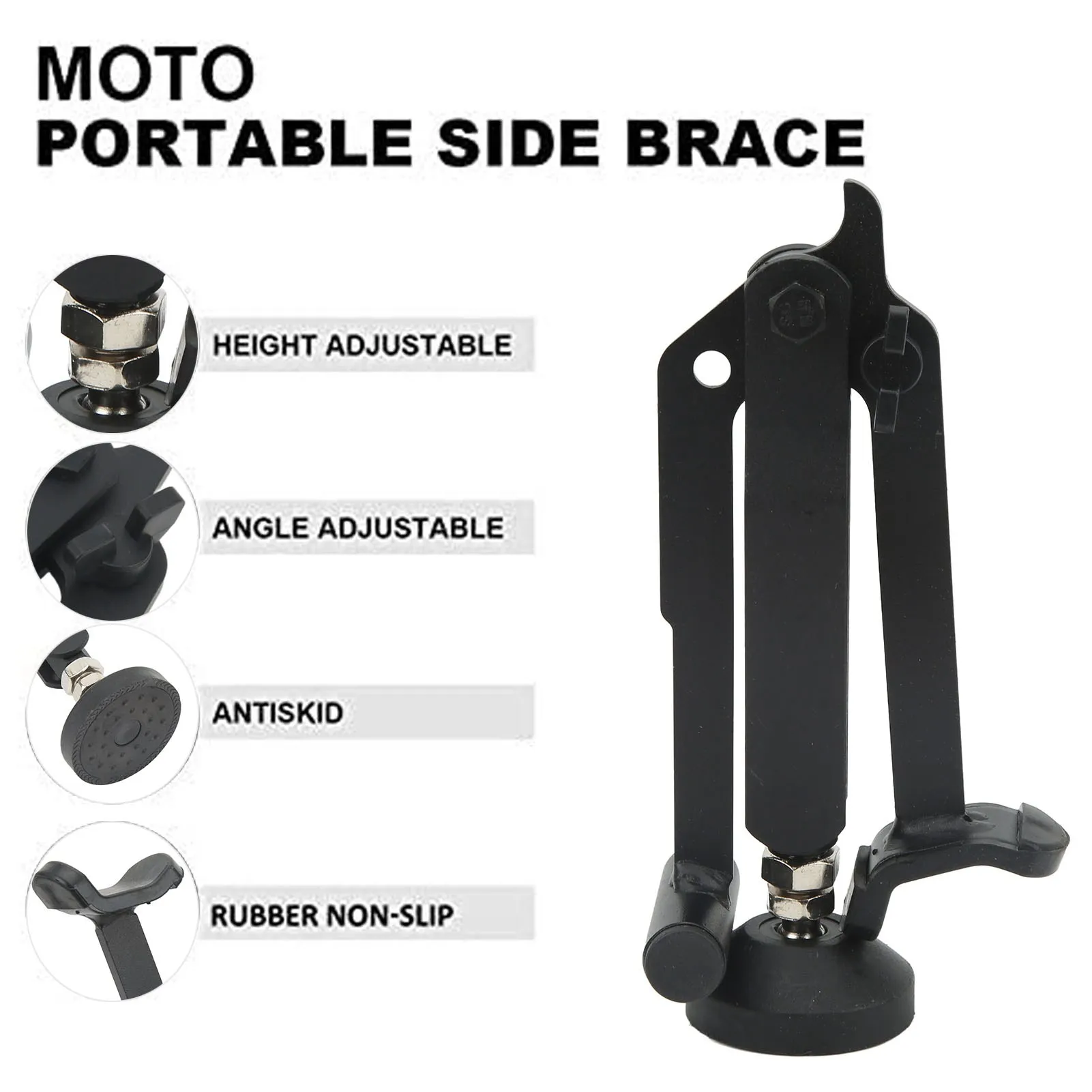 

Motorcycle Side Parking Foot Motorcycle Wheel Stand Anti Skid Adjustable Kickstand Side Parking Foot for Dirt