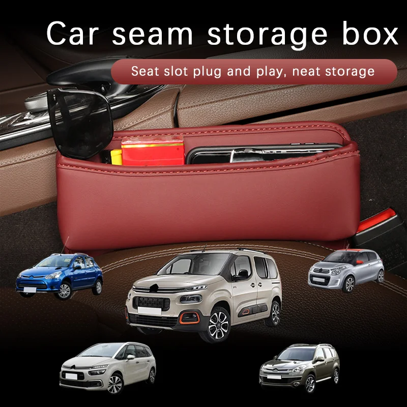 Car Seat Gap Side Organizer Multifunctional Console Gap Filler Side Storage Bin Car Interior Storage Bag For Citroen C-Crosser