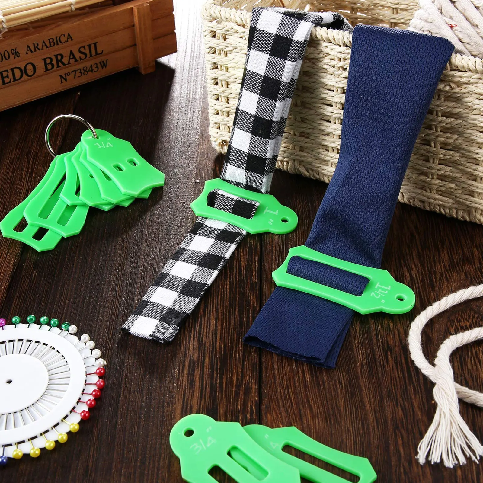 مجموعة واحدة من أدوات صانع اللحف DIY أداة شريط التحيز من القماش المرقعة ملحقات الخياطة خفيفة الوزن ومحمولة وسهلة الاستخدام وسريع ودقيق #5