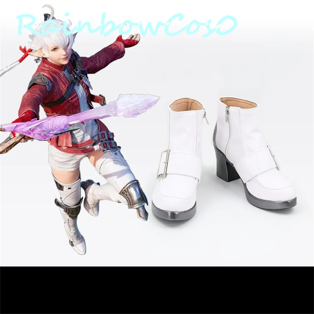 FINAL FANTASY XIV EIN Reich Reborn FF14 Alisaie Leveilleur Cosplay Schuhe Stiefel Spiel Anime Halloween Weihnachten RainbowCos0 W3013