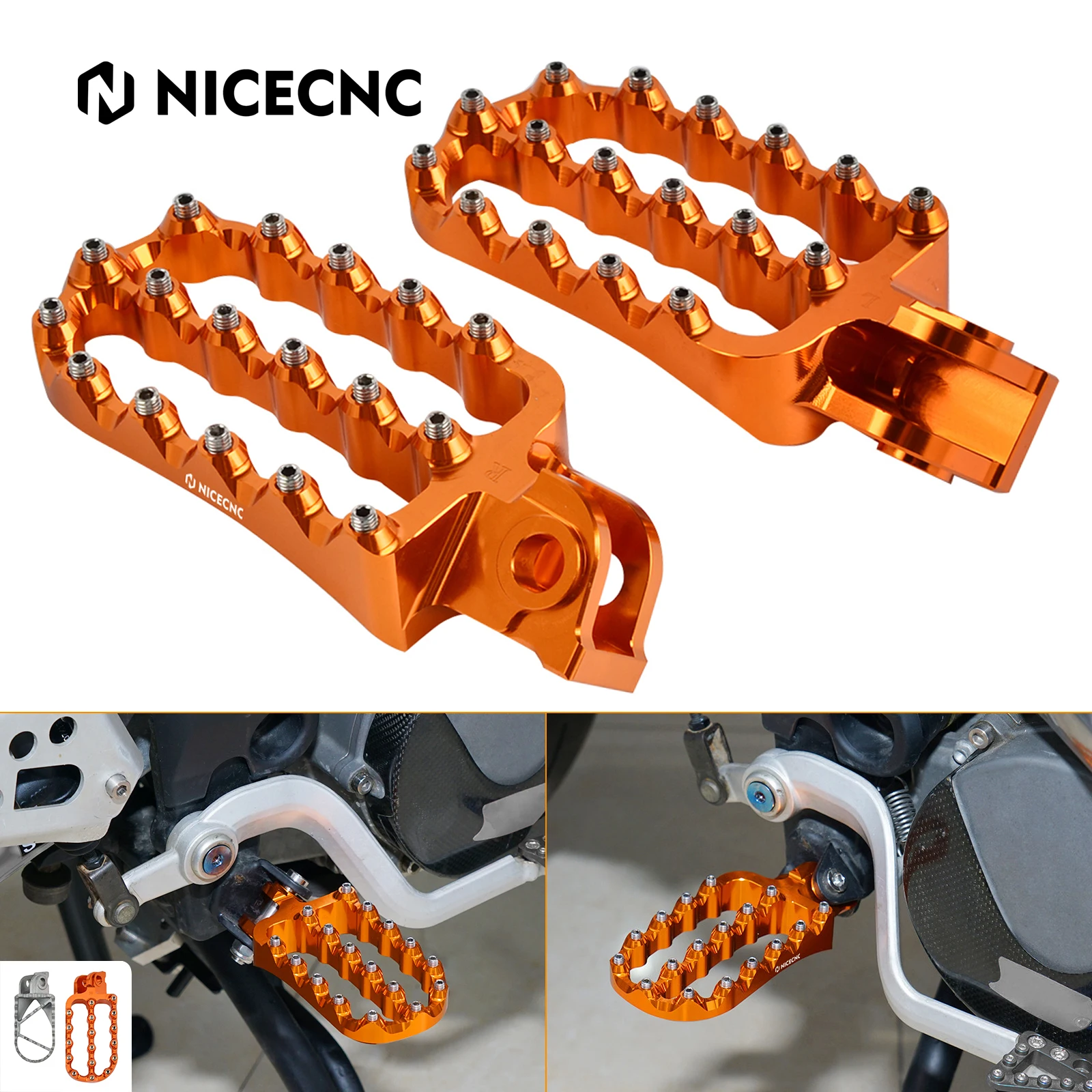 

For 08-2025 KTM 690 SMCR SMC 690 R Footpegs Footrests for KTM 690 SMC 08-18 1290 Super Adventure/R/S/T 1290 Super ADV 15-24