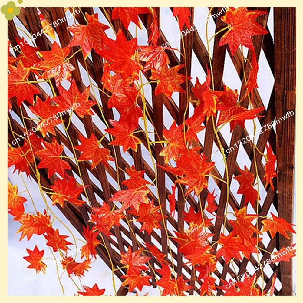 

LDHL 12 Strands Fall Maple Leaves Autumn Ivy Garland Artificial Maple Vines Garland For Thanksgiving,Christmas,Home Decors