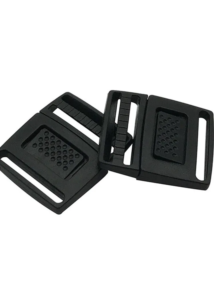 Boucles de sécurité incurvées en plastique noir et blanc pour sac, bracelet en paracorde, boucles à dégagement latéral, réglage de la UL, 10 pièces