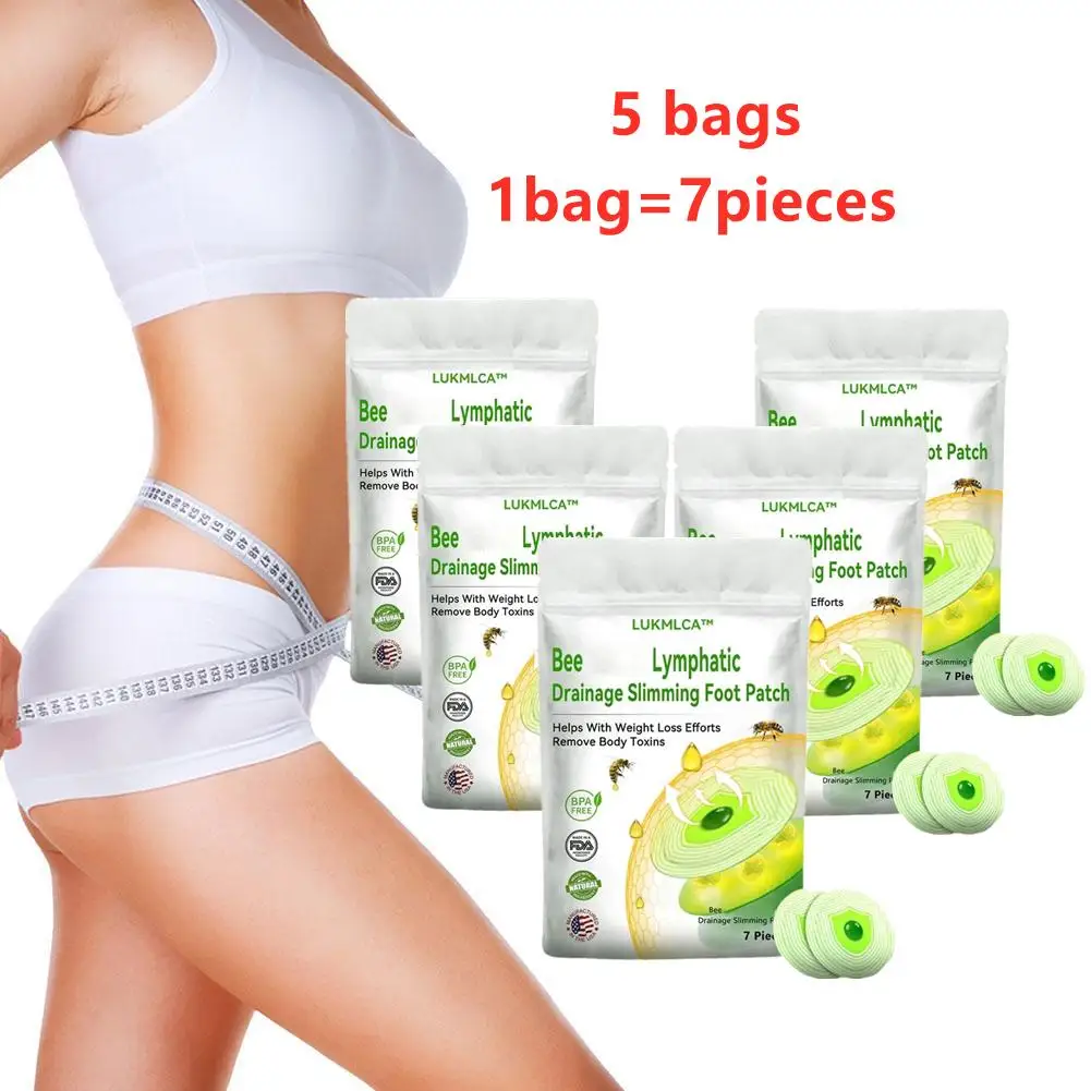 5 Bags Detoxification Slimming Foot Patches Natural Herbal Ingredients Promote Body Care Remove Waste Feet Health Care