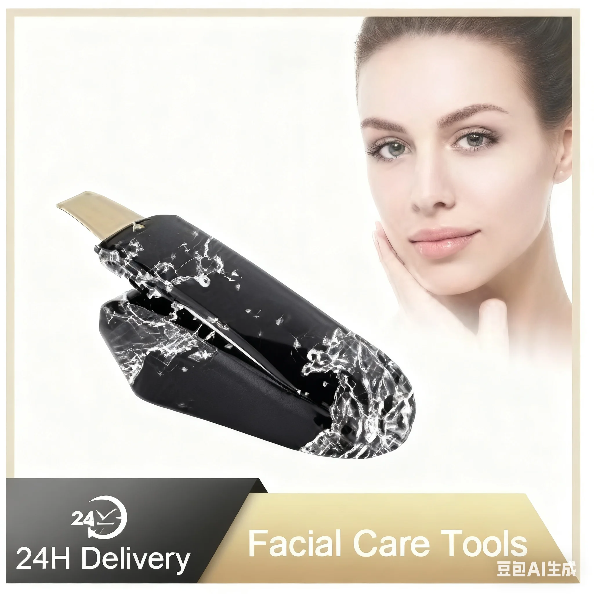 LESENプロフェッショナルフェイシャルクレンジングツール　ディーププロフェッショナルゴールデンピーリングシャベル（水使用）フェイシャルスキンスクラバーイオンタンク角質除去