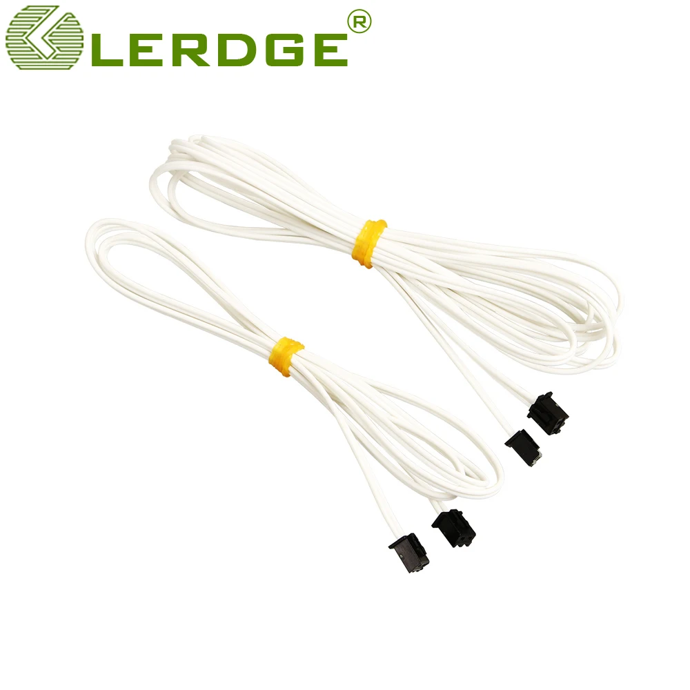 LERDGE XH2.54 linea di connessione a 2pin 1M e 2M parti della stampante 3D cavo flessibile resistente alle alte temperature bianco linea Dupont 2 pezzi