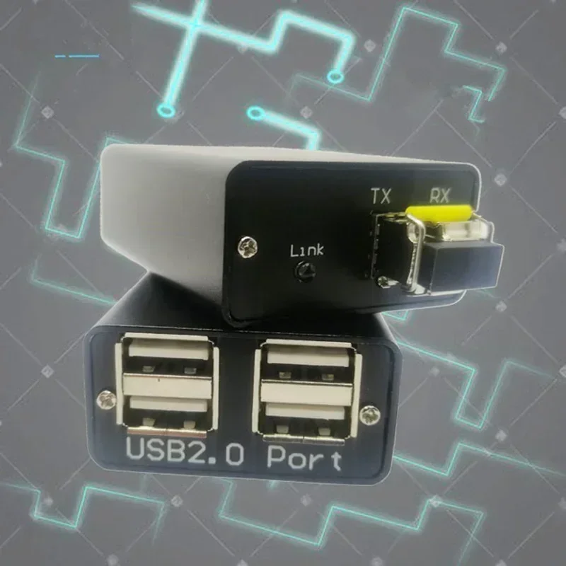 В наличии Оптический трансивер USB2.0 Приемопередатчик USB-оптического волокна 2.0 Расширитель оптического волокна Трансивер передачи Extensi