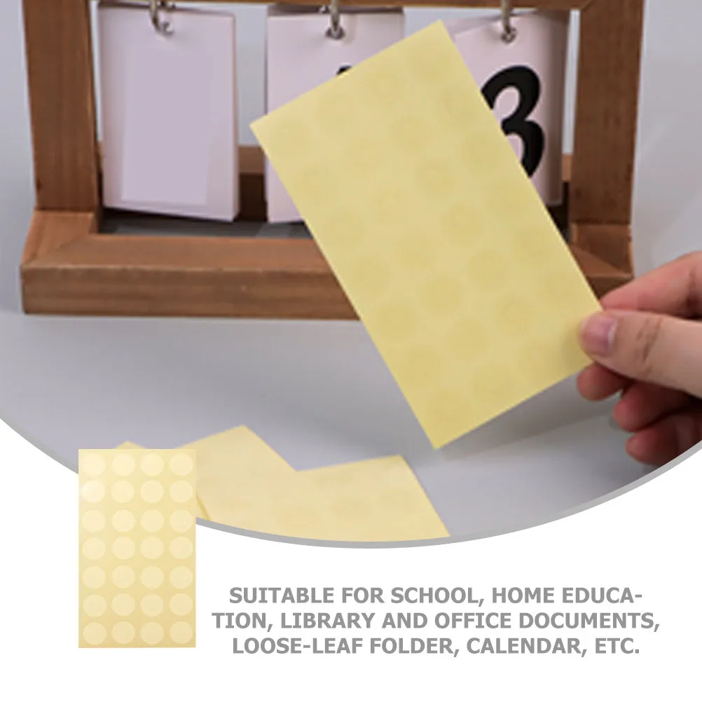 12Sheets Self-Adhesive Loose-Leaf Hole Reinforcement Stickers Paper Hole Protectors for Binder Planner Notebook