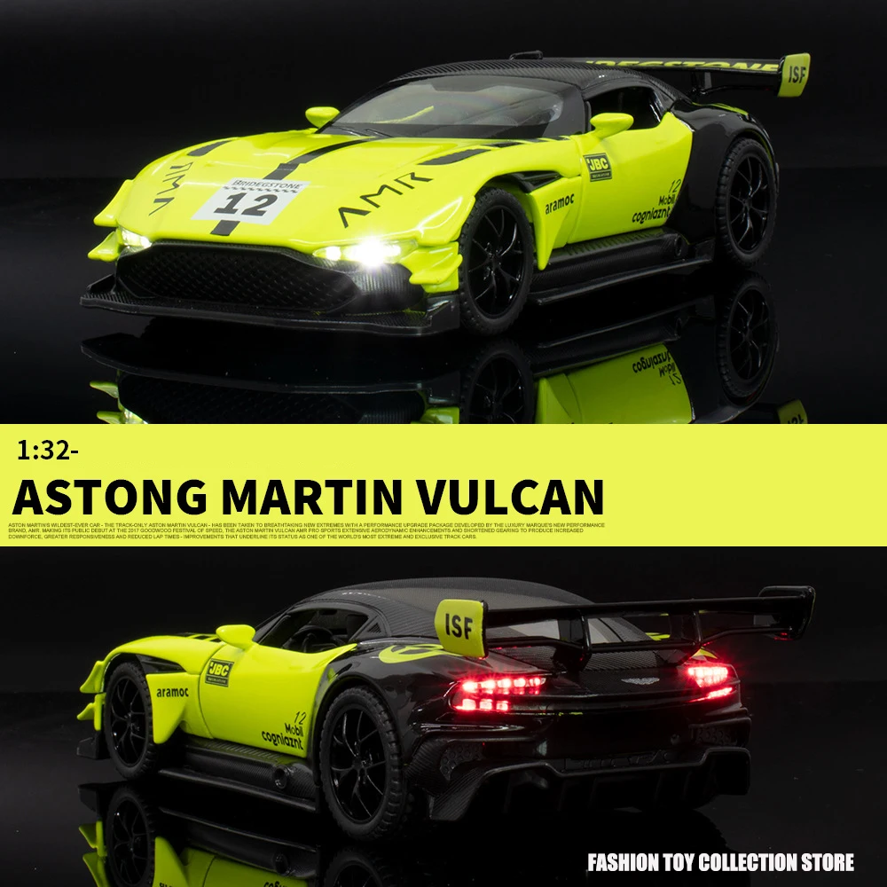 1: 32 Aston Martin Vulcan Fast&Furious Alloy Car Model Diecasts Toy With Sound and Light Vehicles Decoration Toys For Kids Gift