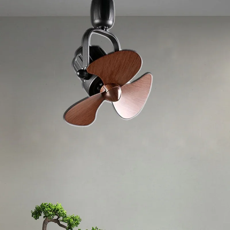 

Ceiling fan light No light Small size cafe 110V gale DC fan Aisle remote head electric fan