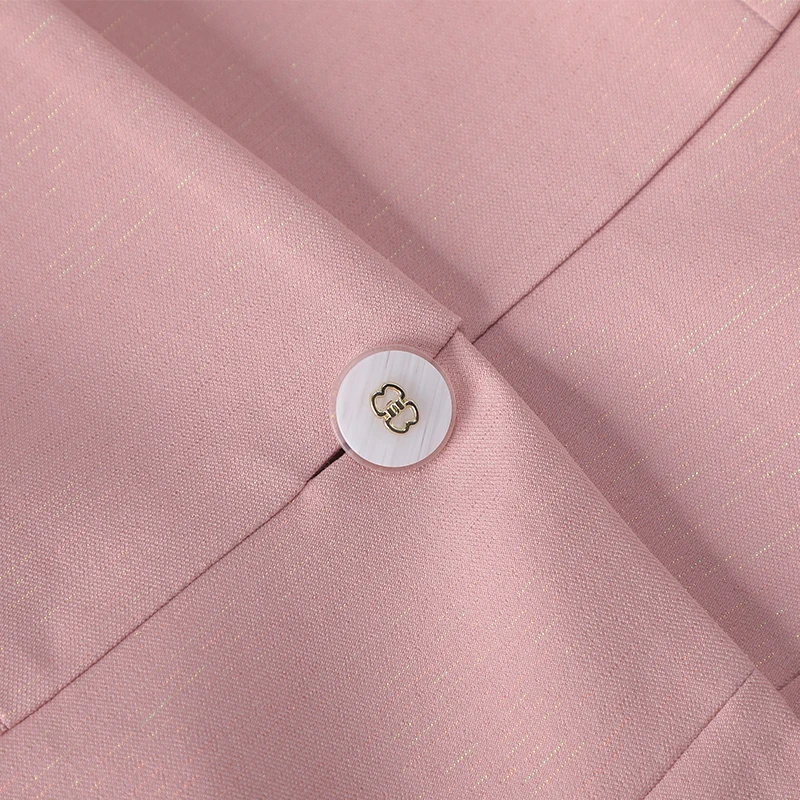 NAVIU Damen-Blazer, kurzärmelig, 2025, Damen-Anzug, Jacke, Mantel, schmal, weiblich, feminin, V-Ausschnitt, Blazer, Bürodame, Rosa, Schwarz