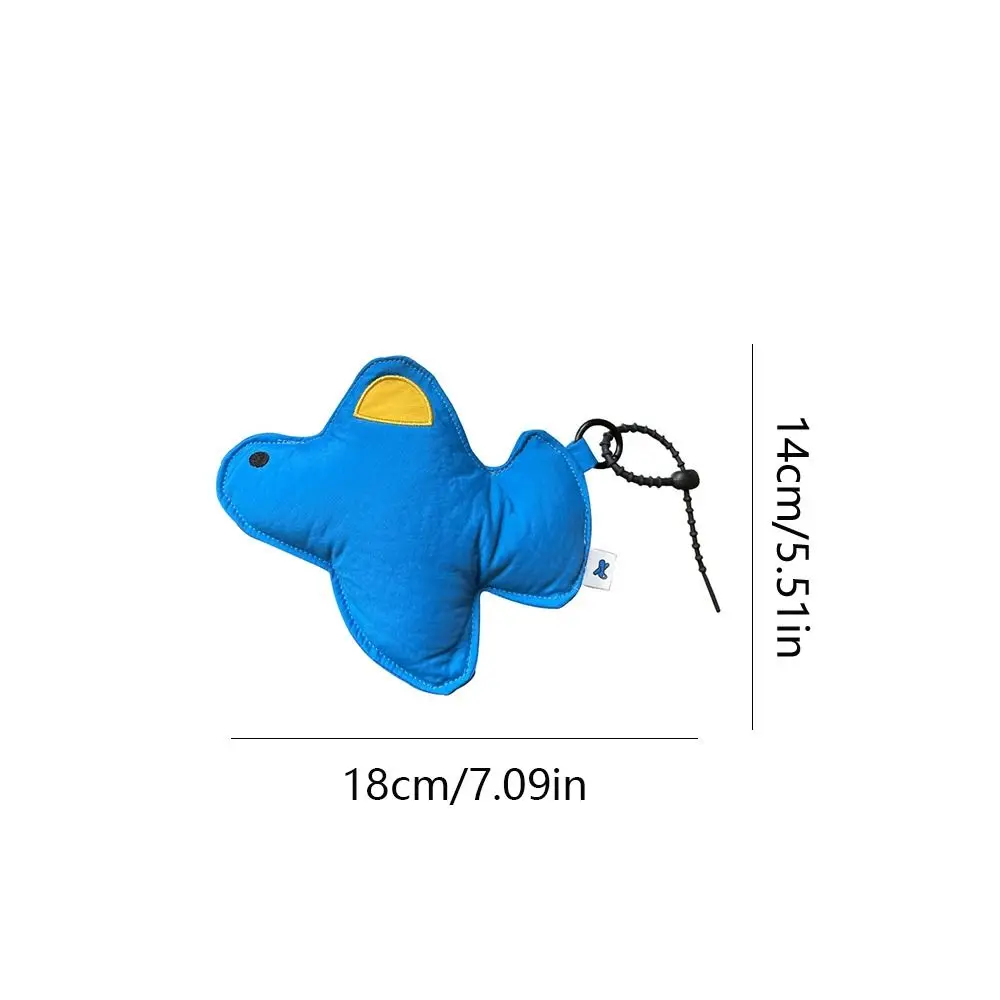 Porte-clés en peluche de dessin animé, clé d'animal drôle, JOShell, beurre, breloques en peluche, petit avion, porte-monnaie, accessoire de confrontation