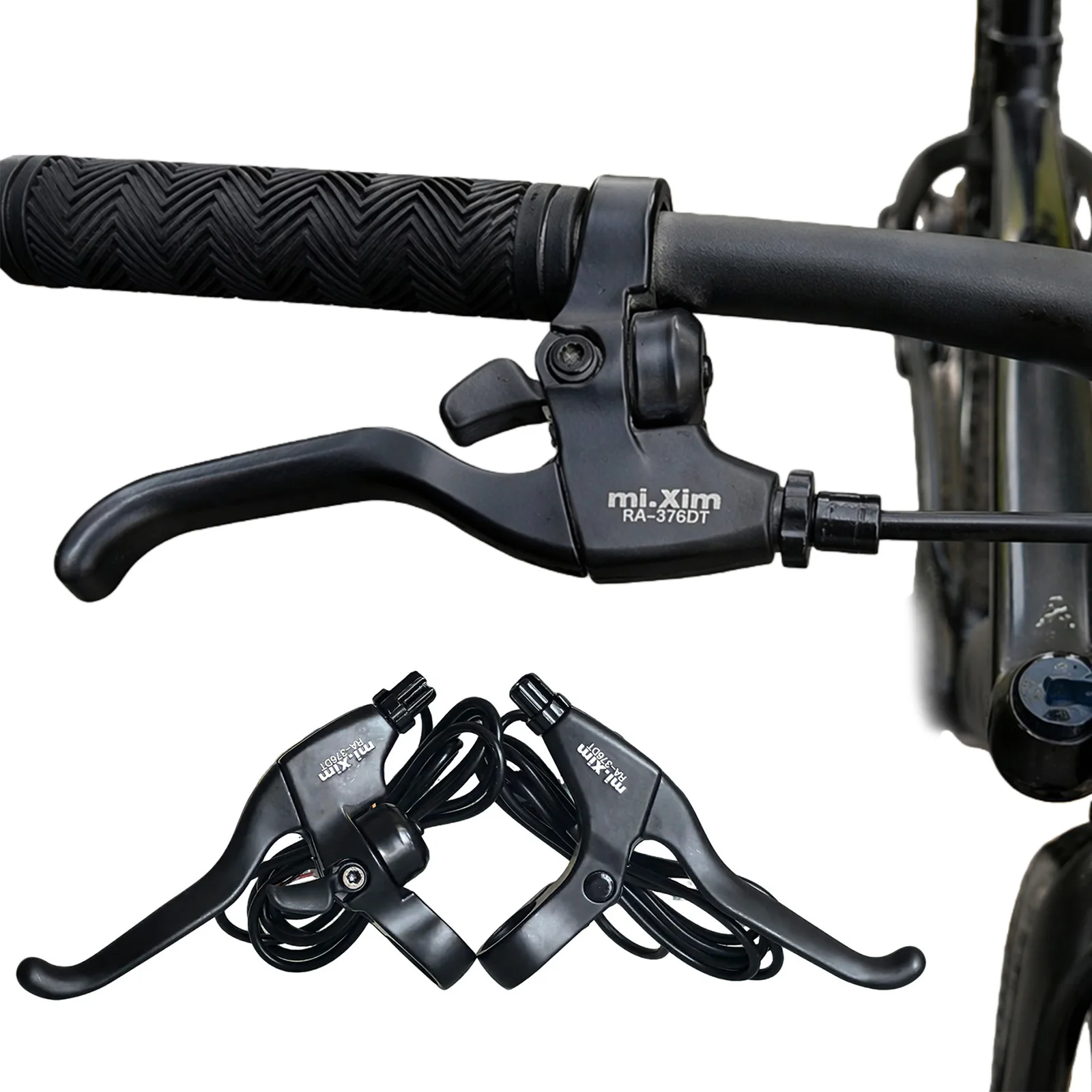 

1 Pair E-Bike Brake Lever with Bell Electric Bike Brake Lever Cut Off Power Function for E-Bikes Electric Bicycle Scooter
