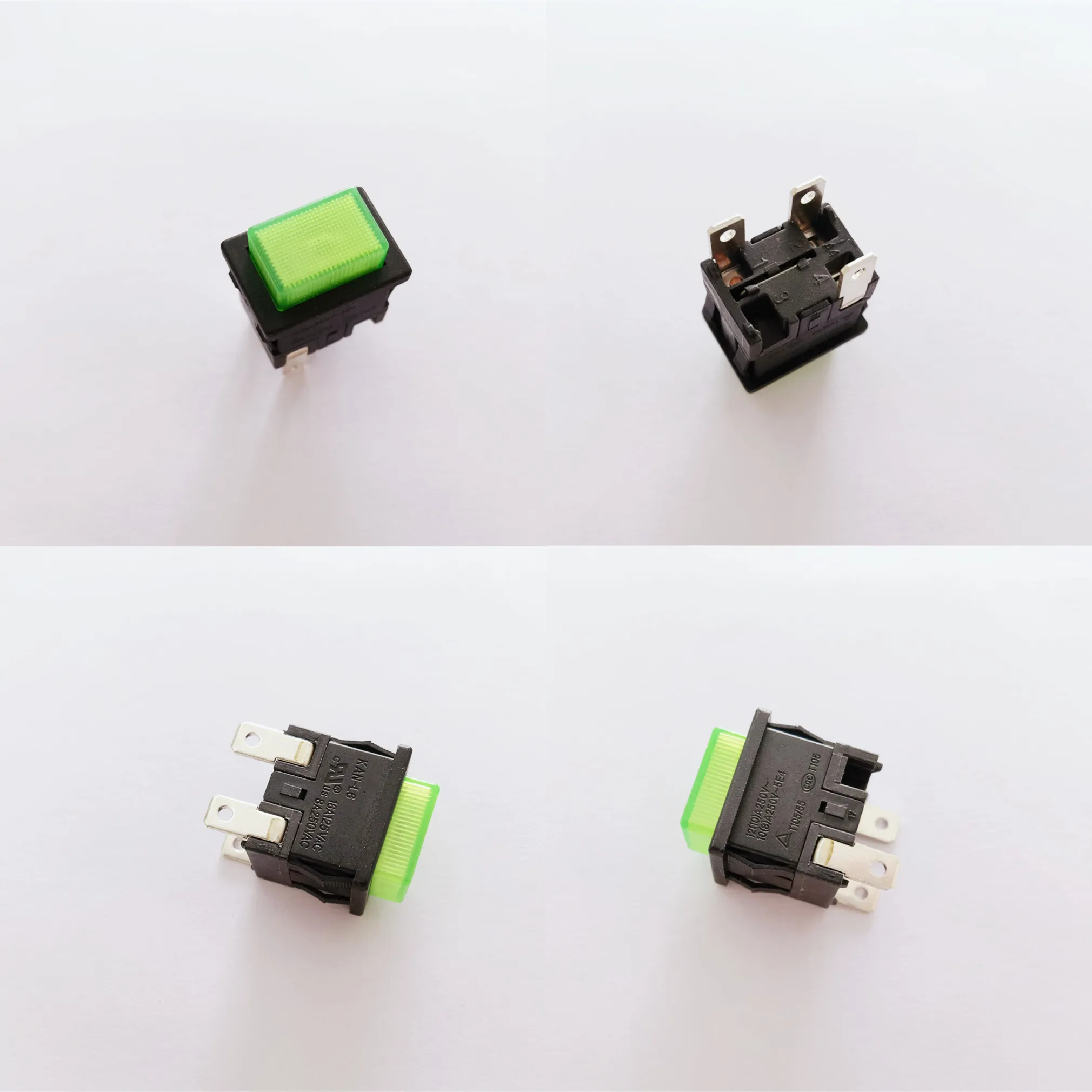 Original new 100% vacuum cleaner 2pin 3pin 4pin self-locking rocker power switch KAN-L6 copper foot silver touch black red green