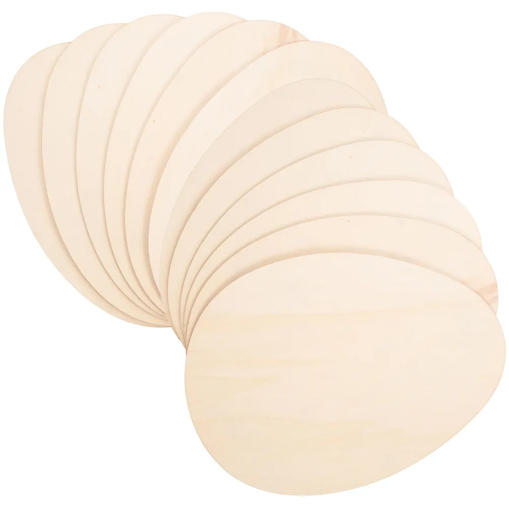 

12Pcs Wooden Easter Eggs Unfinished Cutouts Egg Shape Wood Slices for DIY Crafts Easter Party Decorations Wooden Eggs