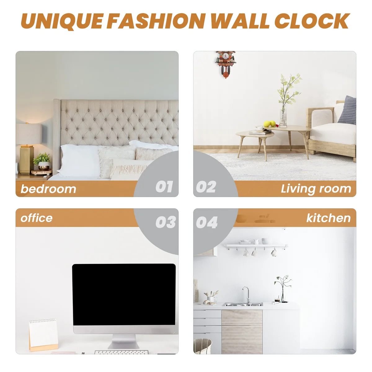 Wygodowy antyczny drewniany zegar ścienny z kukułką ptak czas dzwonek huśtawka budzik Home Art Decor 006