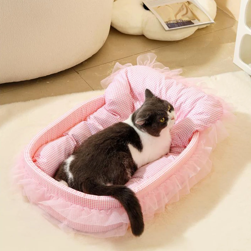 1pc Cute Princess Cat Litter All Seasons Universal Non Sticky Mat Pet Sofa Dog Bed Small And Medium Cats And Dogs Pet Supplies