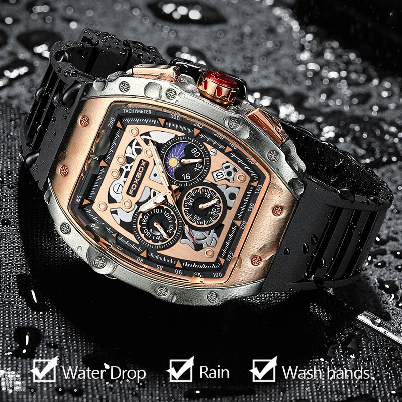 LIGE Casual Sport Man Watch Top Brand Luxury Creative Chronograph Silicone Calendar Luminous Waterproof Men's Watches Male Clock