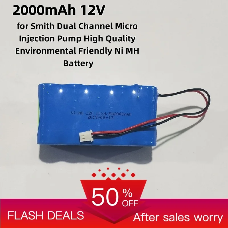 2000mAh 12V for Smith Dual Channel Micro Injection Pump High Quality Environmental Friendly Ni MH Battery
