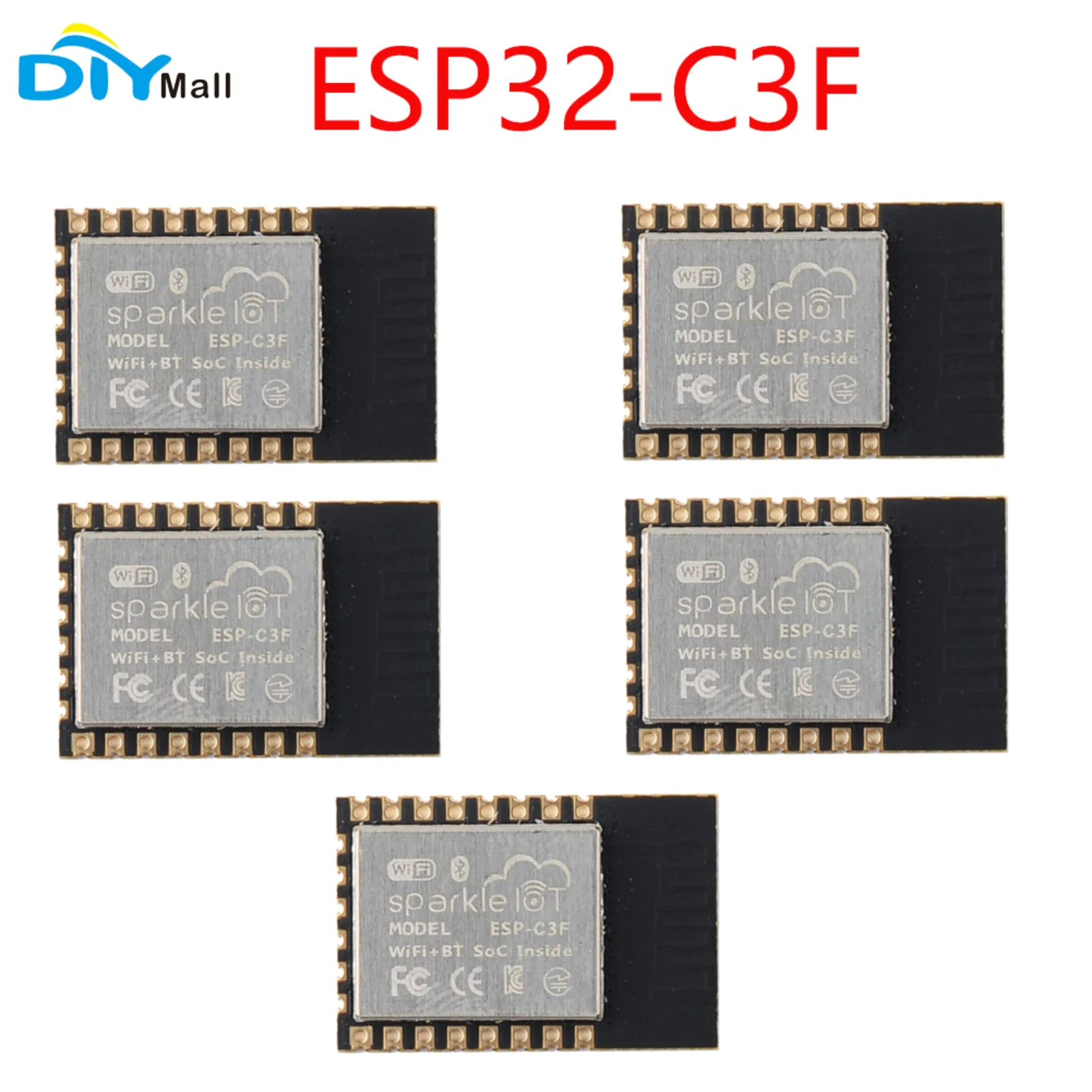 ESP32-C3F WiFi Module 4MB Single-Core Processor SPI Flash 3.3V 2.4G WiFi Bluetooth 5.0 for IoT Projects