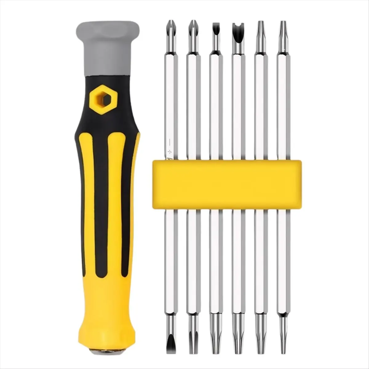 MALL 12-in-1 Screwdriver Multibit Screwdriver with Magnetic Bit Holder Includes Flat Head, , Hex,Square, and Y Driver