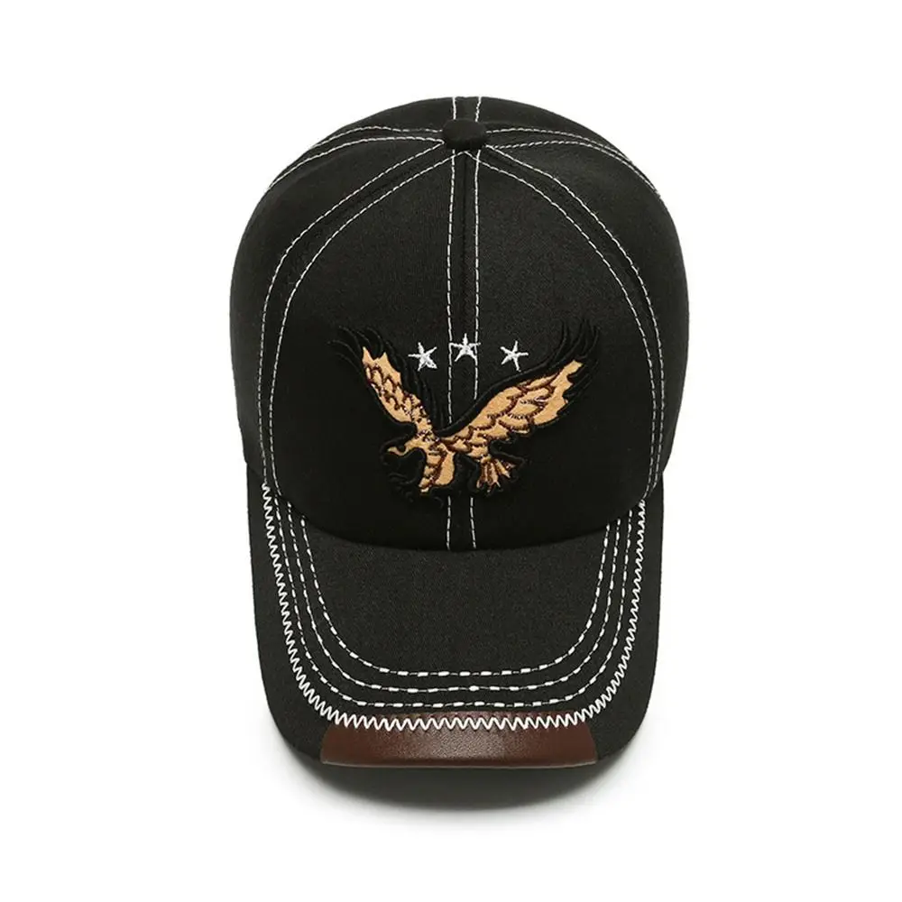 Fashion Embroidered Eagle Men's Hat Breathable 3D Eagle Baseball Cap Adjustable Casual Snapback Hat Golf Caps