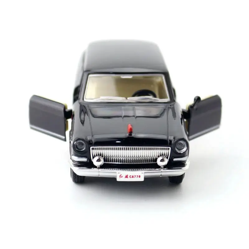 Simulation 1:36 Red Flag CA770 sedan with retractable doors, alloy car model, children's gift ornament