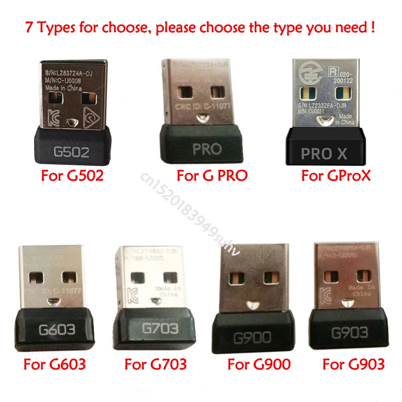 ตัวรับสัญญาณ USB Dongle ไร้สายอะแดปเตอร์สำหรับ Logitech GPro X GPro G603 G703 G900 G903 G502 LIGHTSPEED Wireless Mouse