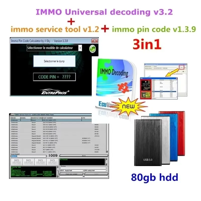 

IMMO Pin Code Calculator V1.3.9 +IMMO SERVICE TOOL V1.2 PIN Code+IMMO Universal Decoding 3.2 with free keygen+install video