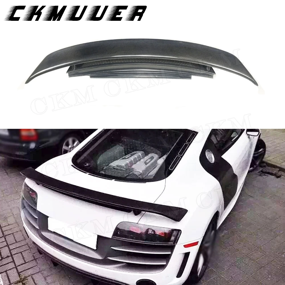 

CKMUUER НАСТОЯЩИЙ спойлер из углеродного волокна для Audi V10 2010-2020 спойлеры с крыльями, комплекты кузова автомобиля
