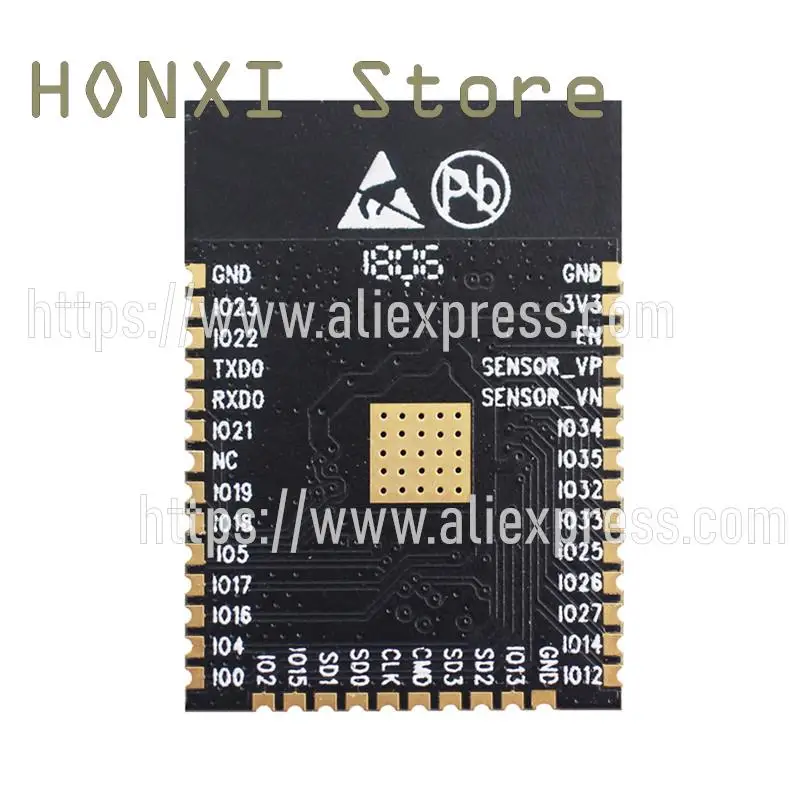 1 Stuks Esp32 Wifi Bluetooth Module Dual-Mode Lexin Dual-Core Cpu Chip Esp ESP-WROOM-32 Module-32S
