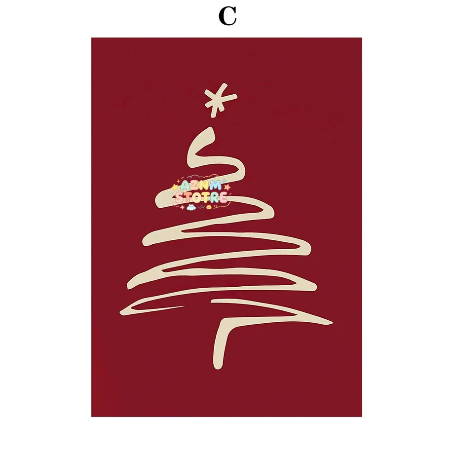 Winter Snow Scenery Train Wall Art ChristmasTree Snowflake Poster Canvas Painting Christmas Gallery Wall Set Holidays Room De