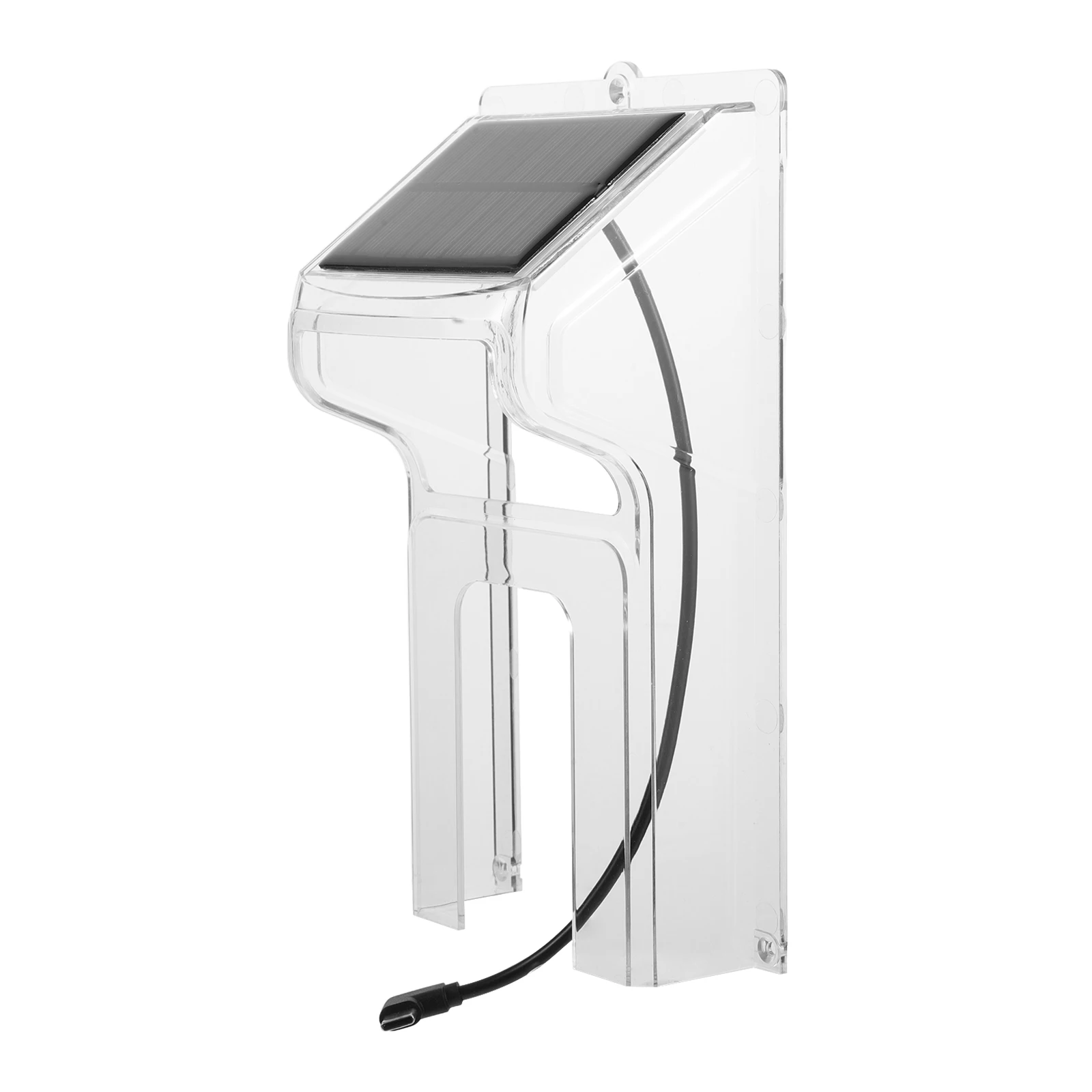 

Doorbell Rain Cover Waterproof Outdoor Solar Powered Shield For Camera Video Doorbell Weatherproof Sun Shade Transparent