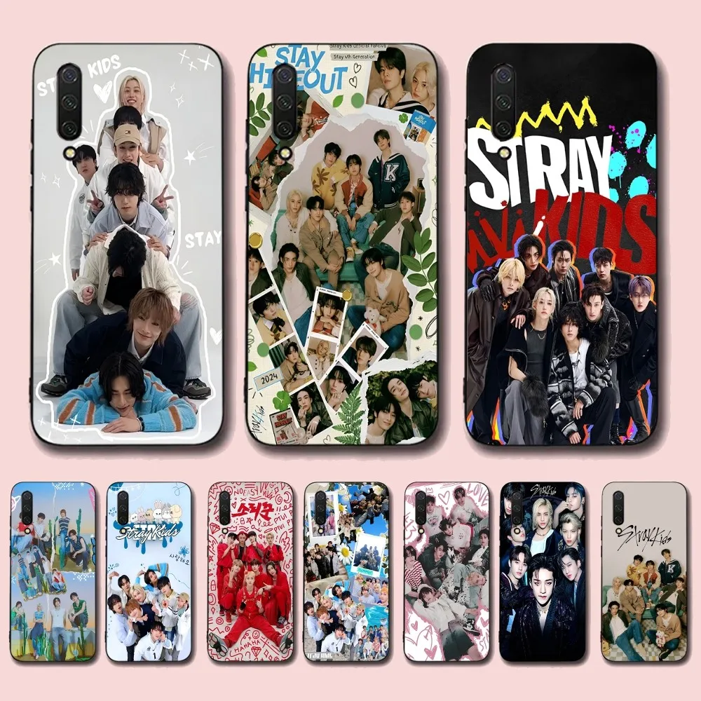 Kpop S-Stray K-Kids Black Silicone Phone Case For Xiaomi Mi 5X 8 9 10 11 12 Lite Pro 10T PocoX3pro PocoM3 Note 10 Pro Lite