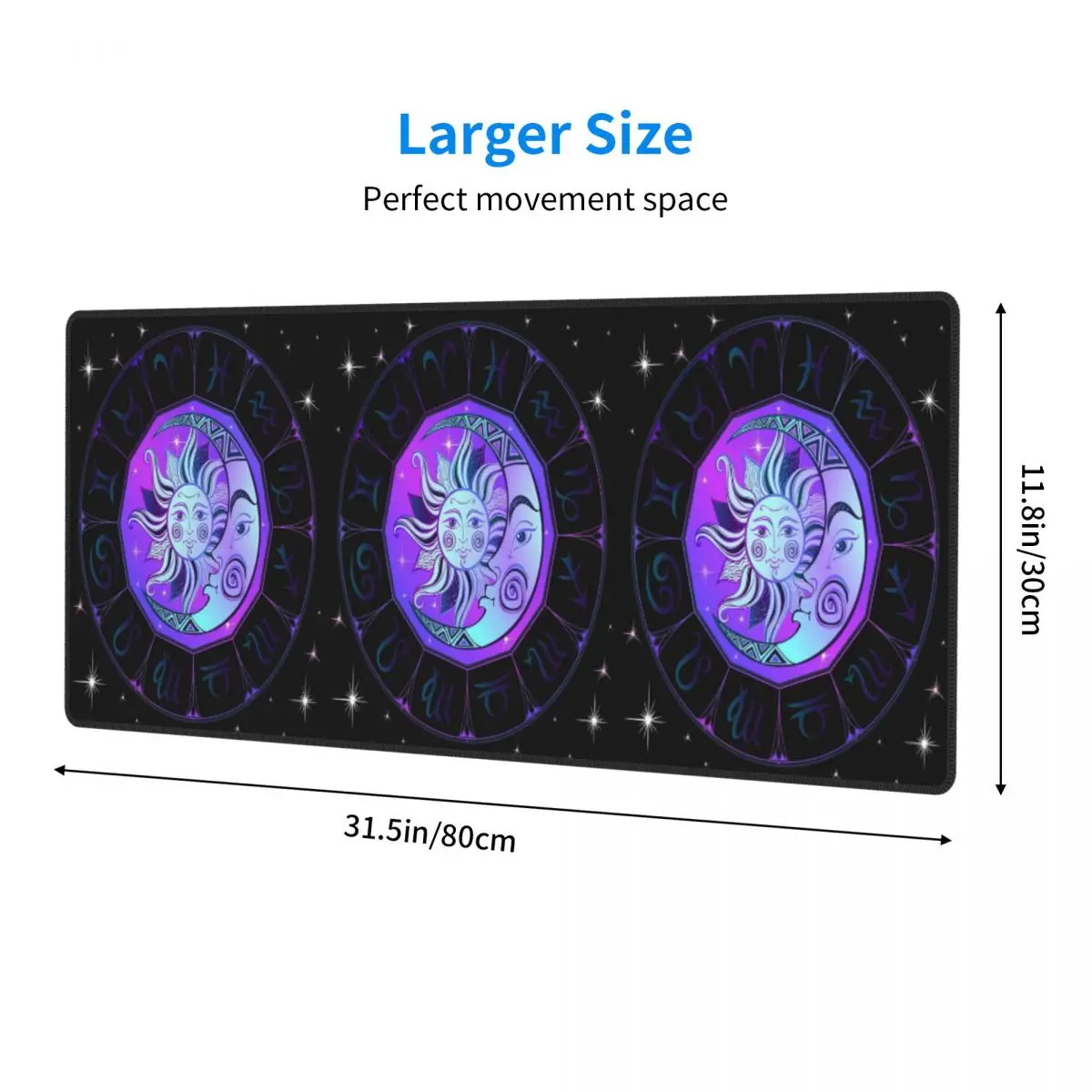 Large Mouse Pad Zodiac Wheel Space Purple Gamer PC Laptop Mats Keyboard Carpet Computer Gaming Office Accessories Desk Mat