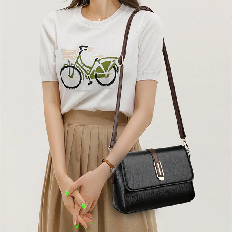 Borse a tracolla da donna Borse a tracolla da donna Borse a tracolla con tracolla singola sottile regolabile Borsa orizzontale quadrata