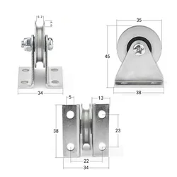 Rolka prowadząca mechaniczny 6*33*8mm z rowkiem U-Groove stal łożyskowa koło jezdne maszyna do tkania